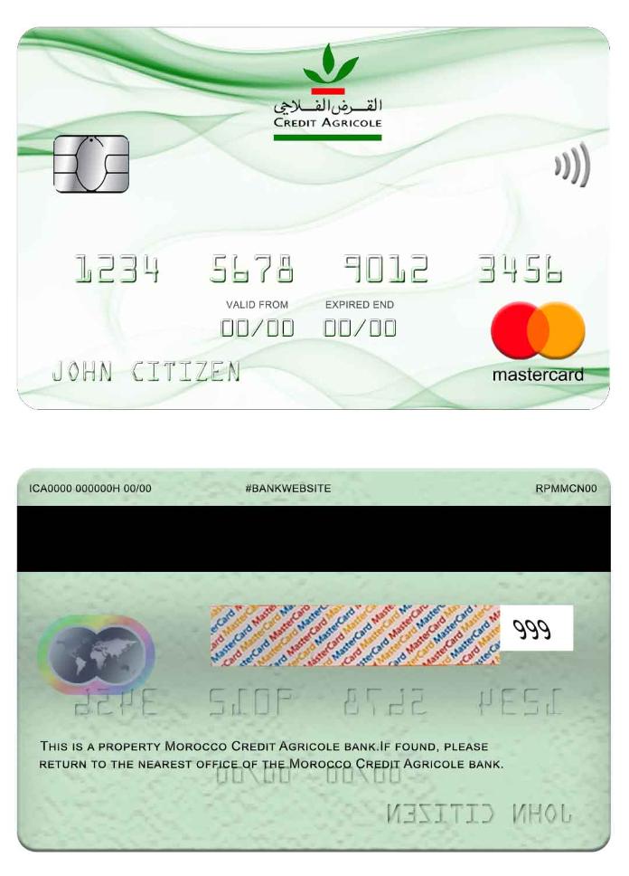 Morocco Credit Agricole bank mastercard